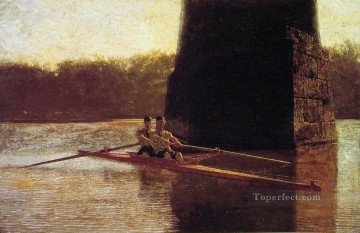  Par Pintura al %C3%B3leo - El barco PairOared Shell Realism Thomas Eakins